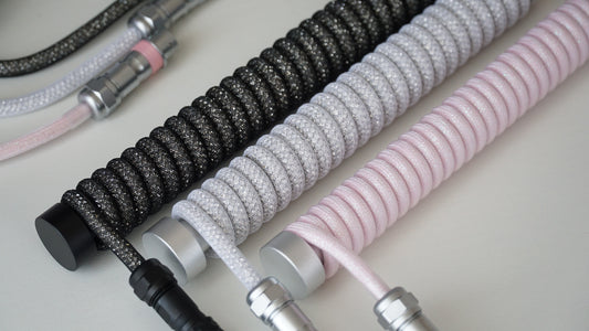 coiled braided cables (sparkly)