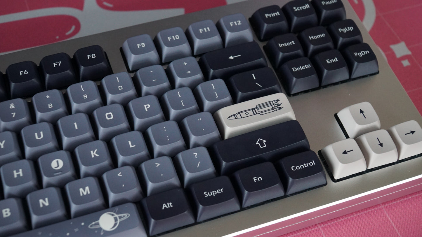 grey galaxy keycaps