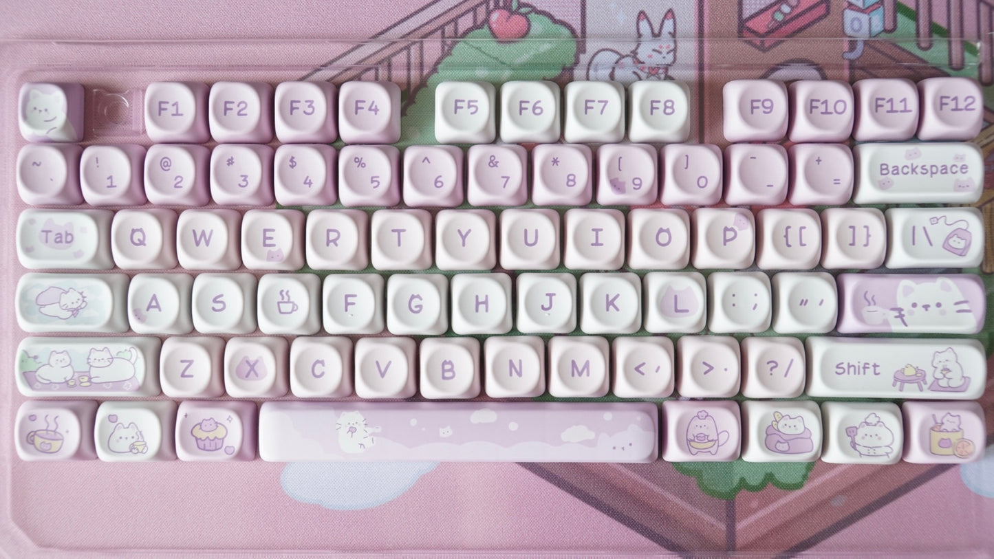 cats afternoon tea keycaps