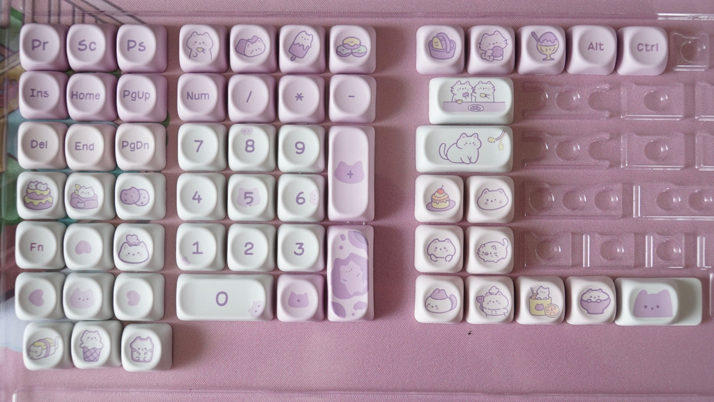 cats afternoon tea keycaps