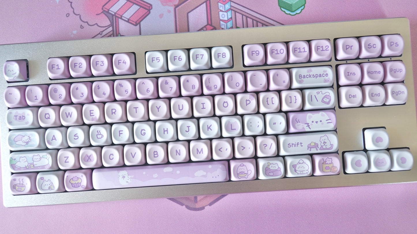 cats afternoon tea keycaps