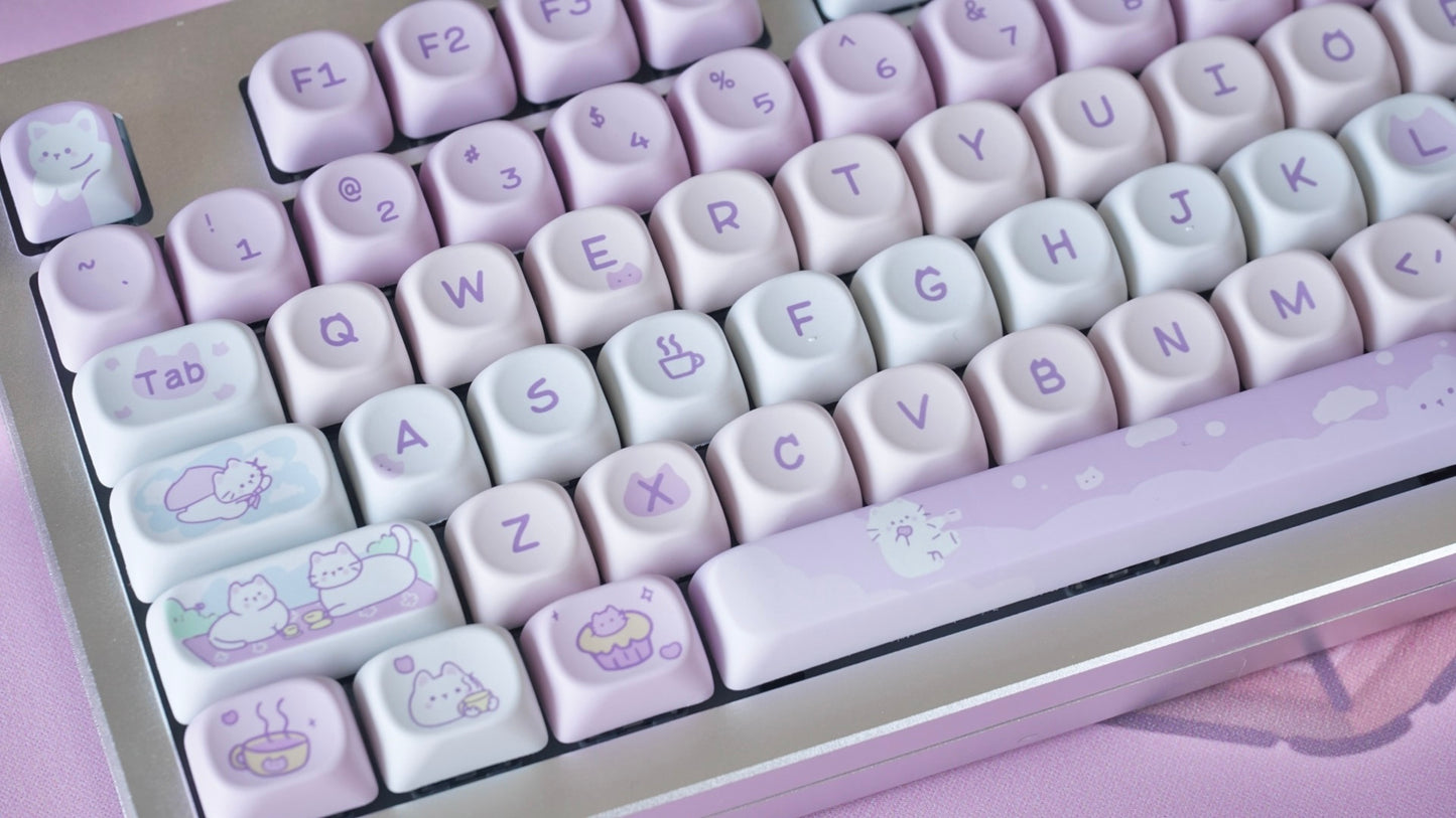 cats afternoon tea keycaps