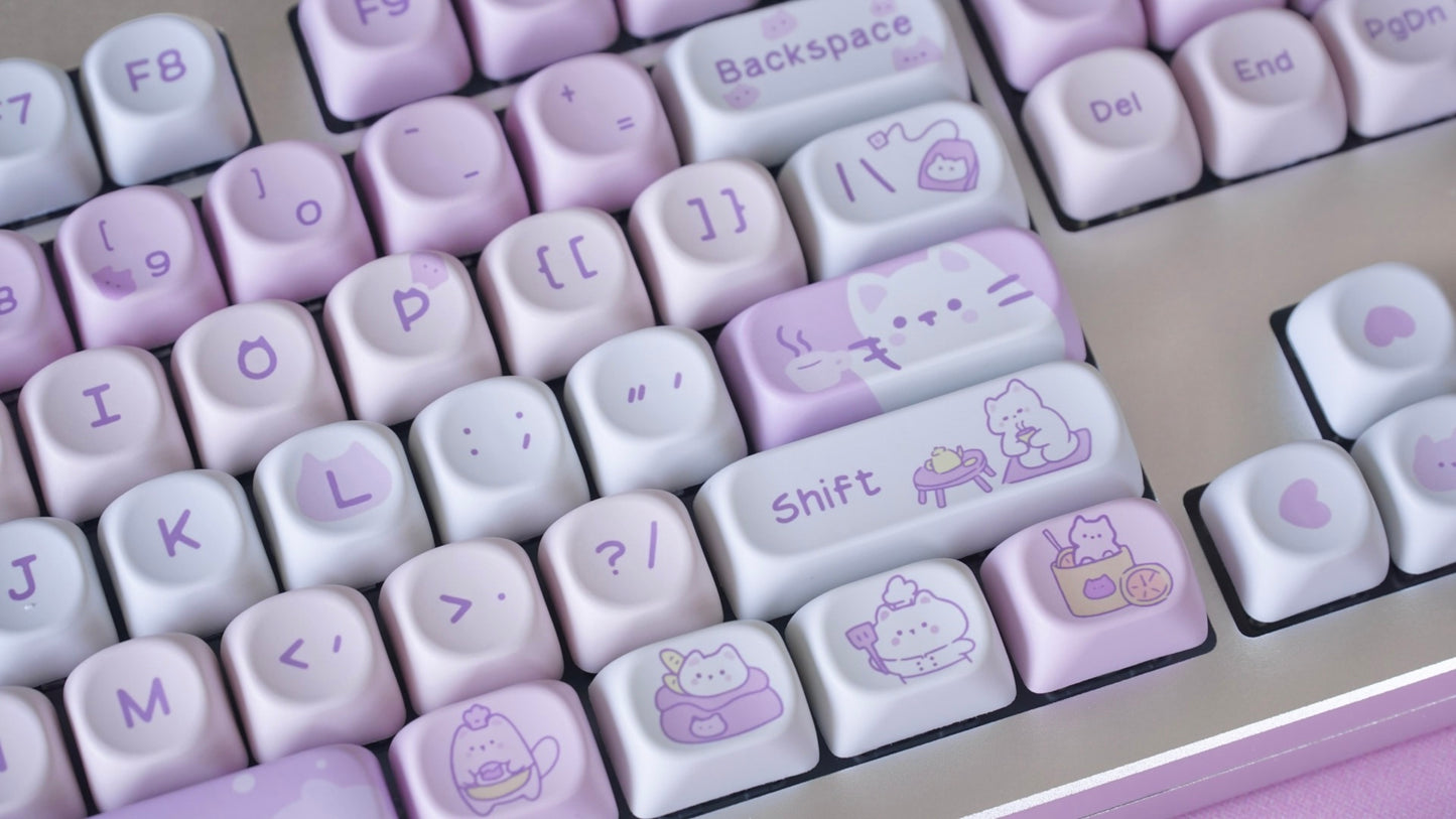 cats afternoon tea keycaps