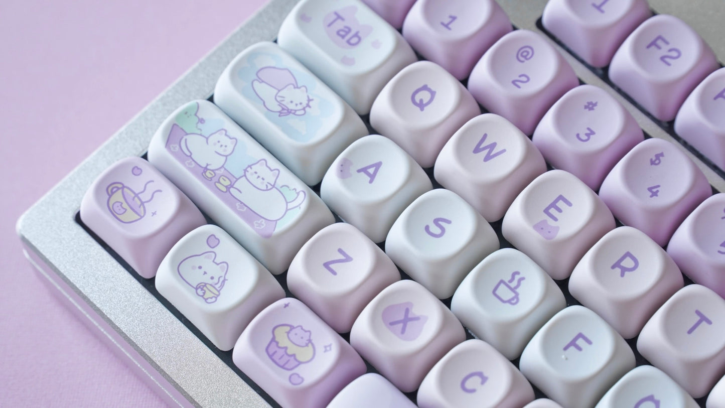 cats afternoon tea keycaps