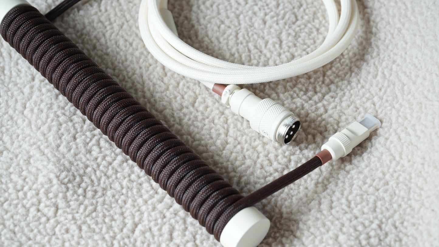 coiled braided cable (autumn)