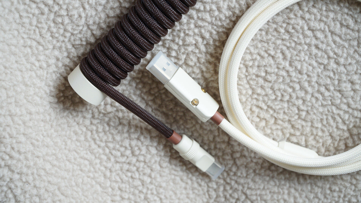 coiled braided cable (autumn)