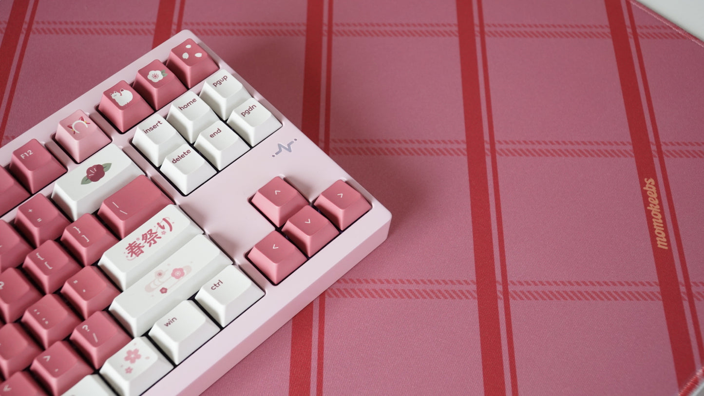 plaid pattern deskmats