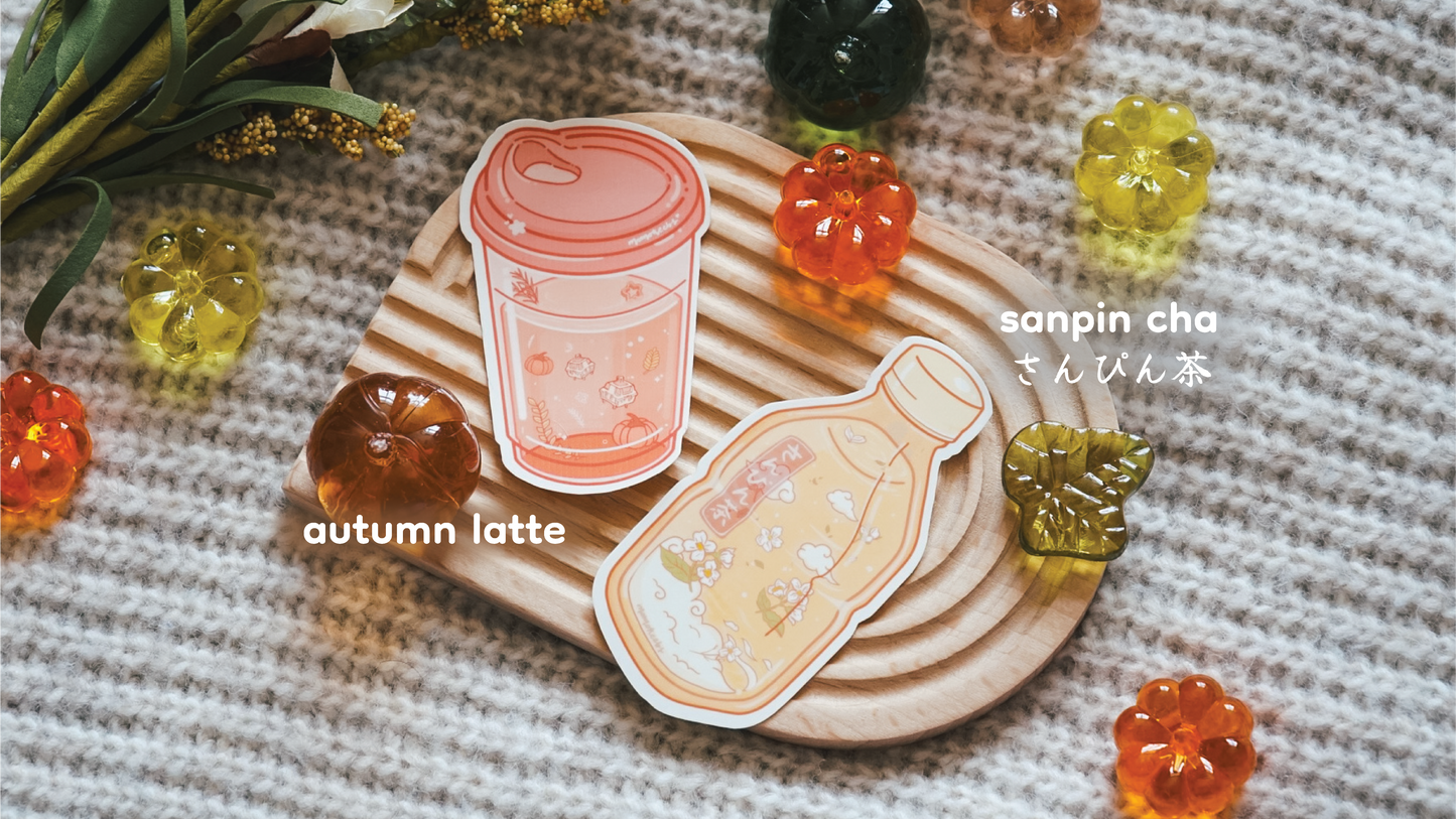 autumn drinks stickers