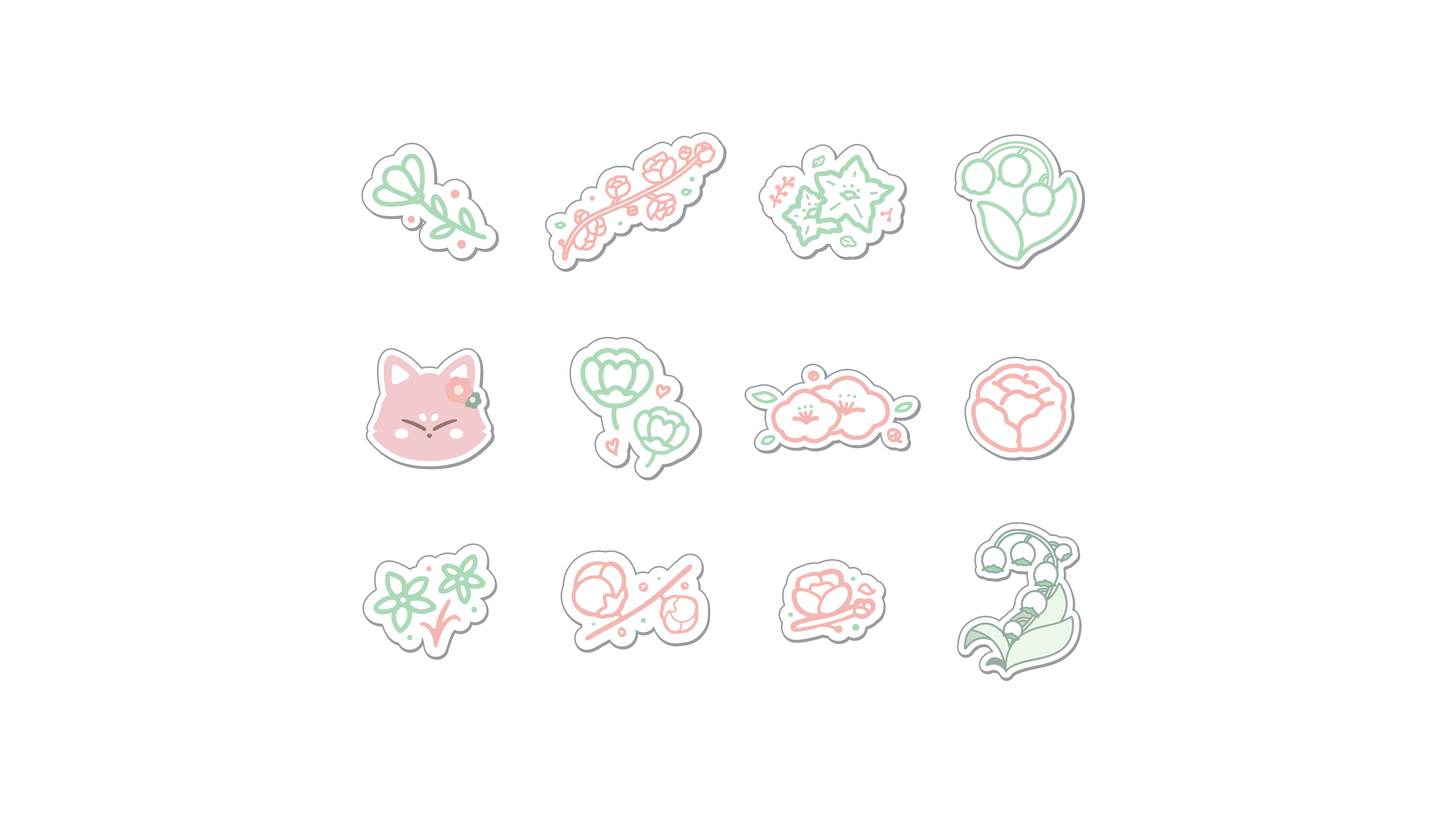 fuyu no hana sticker pack