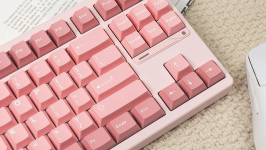 simple pink keycaps