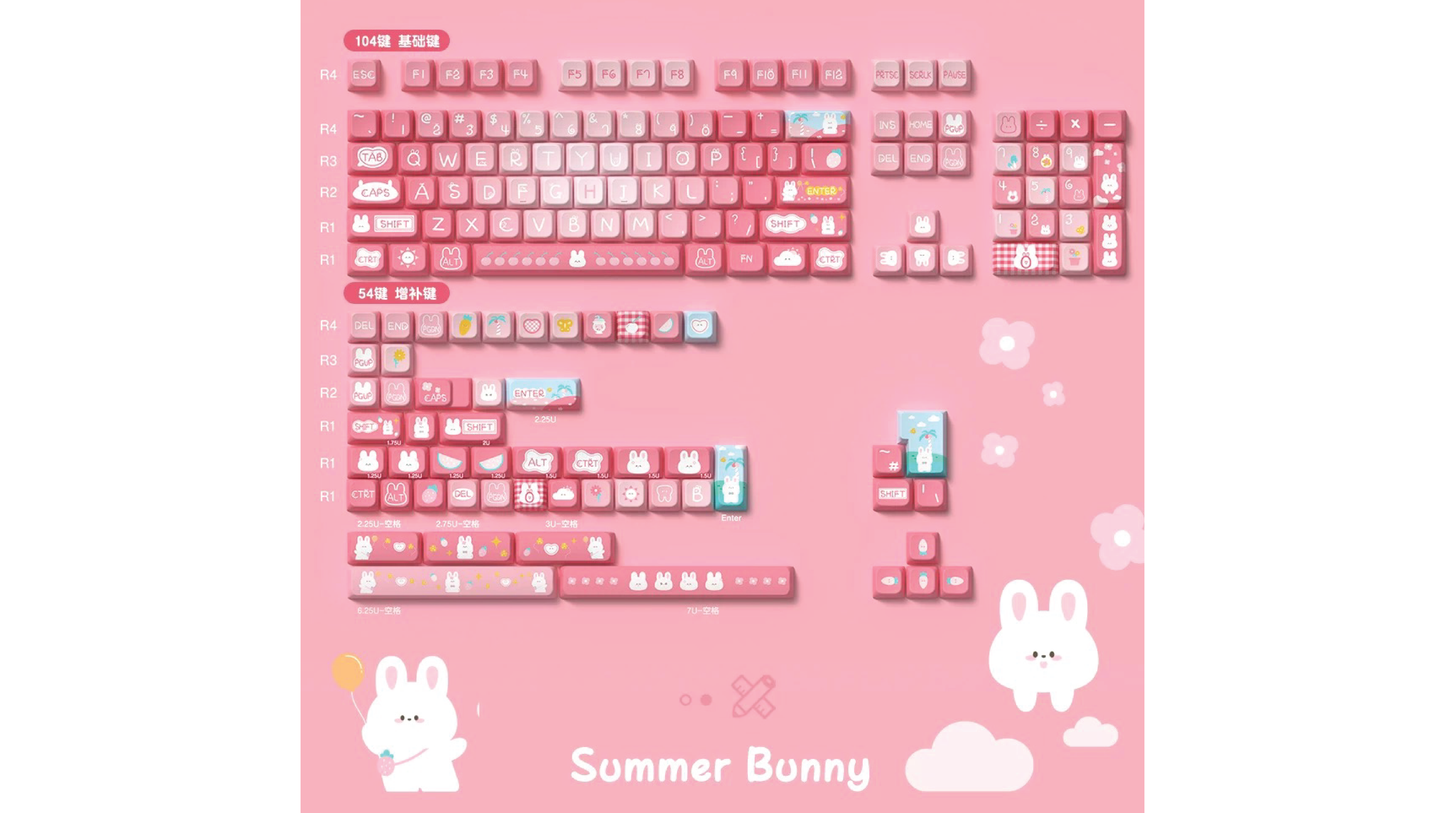 summer bunny keycaps