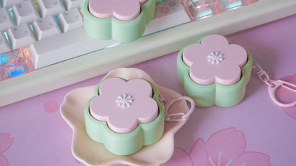 sakura clicky fidget keychains (dango colour)