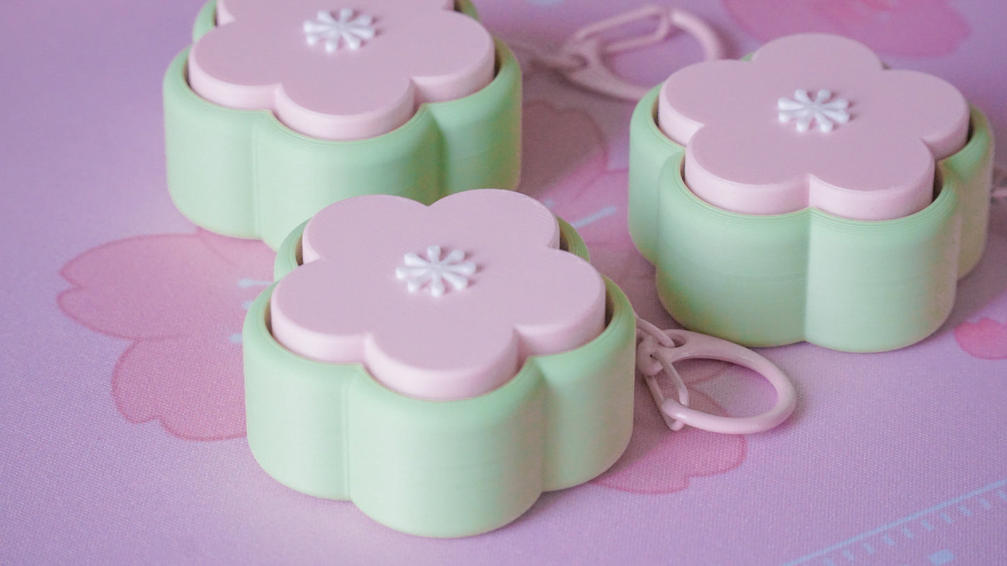 sakura clicky fidget keychains (dango colour)