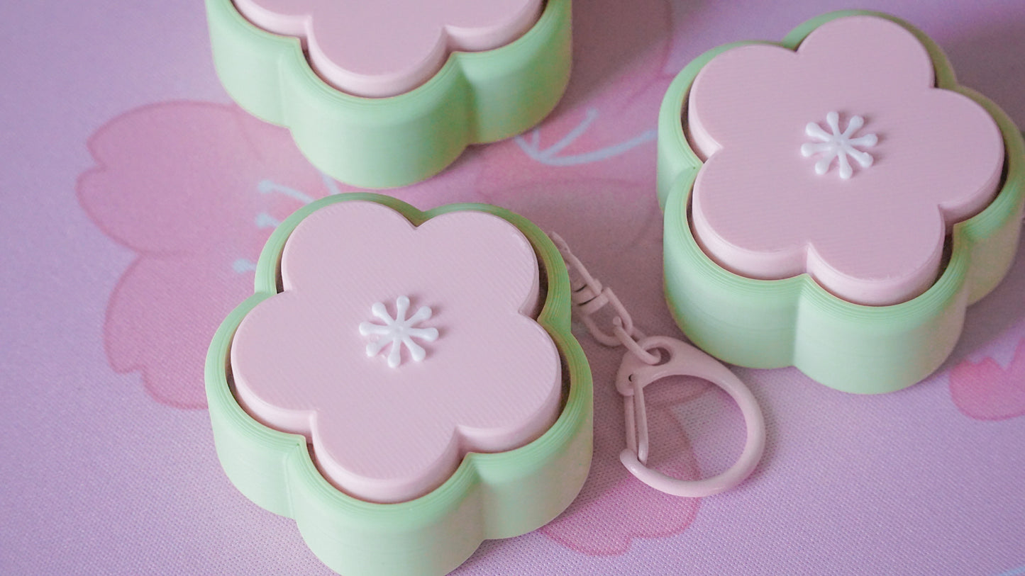 sakura clicky fidget keychains (dango colour)