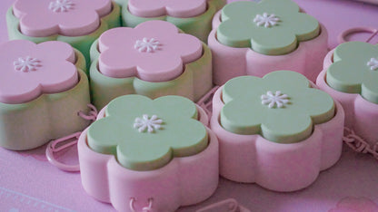 sakura clicky fidget keychains (dango colour)