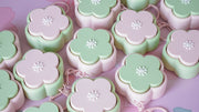 sakura clicky fidget keychains (dango colour)