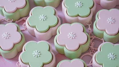 sakura clicky fidget keychains (dango colour)