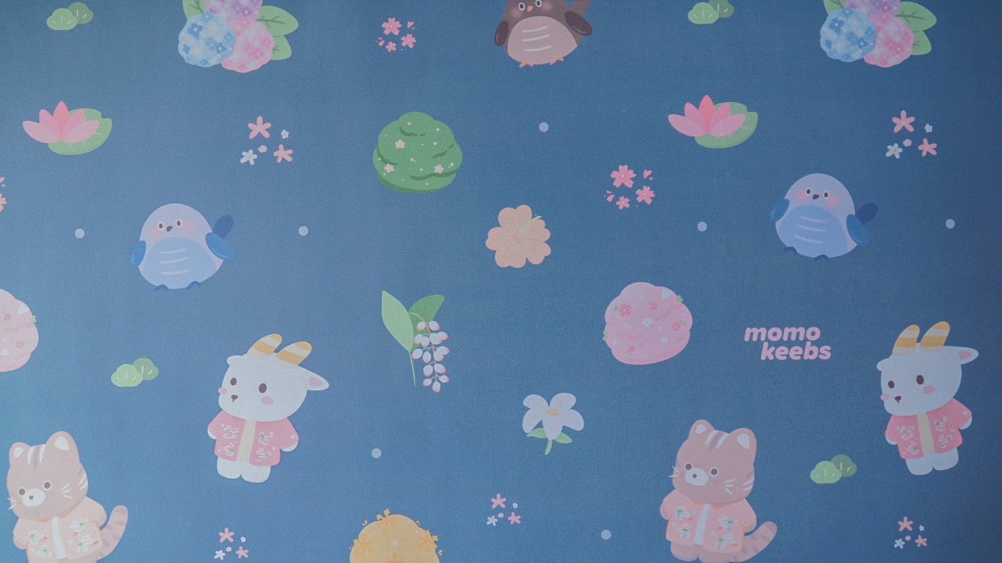 oki friends pattern deskmats