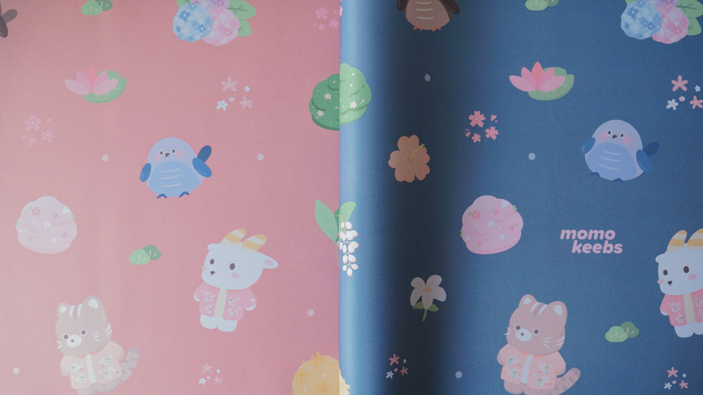 oki friends pattern deskmats