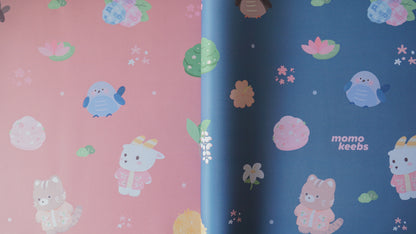oki friends pattern deskmats