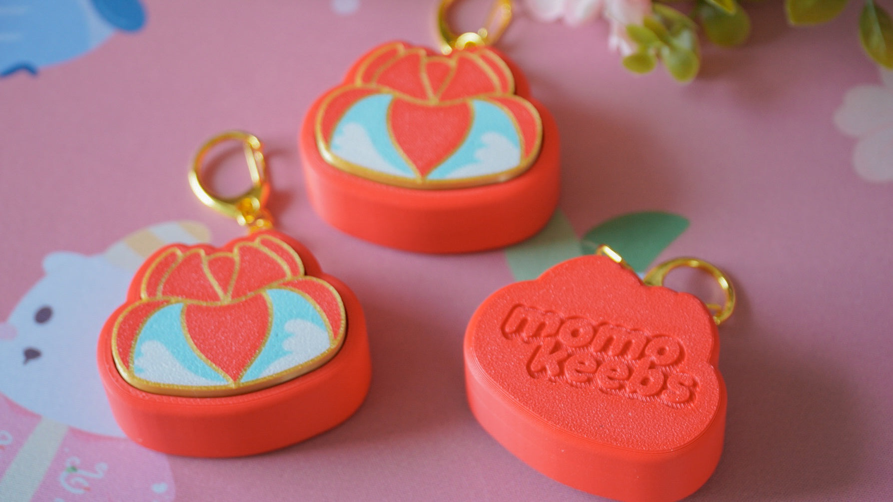hanagasa clicky keychain