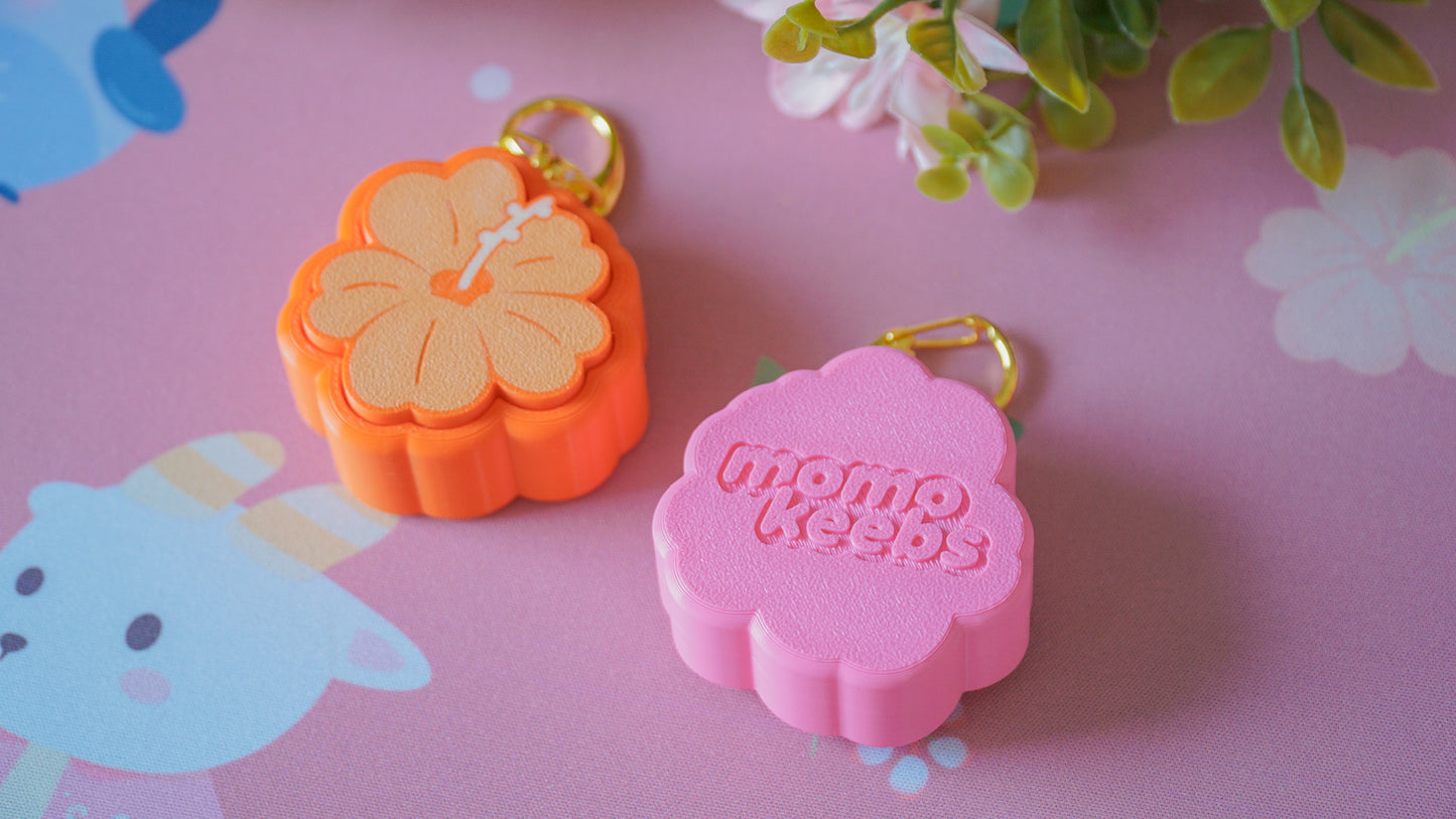 hibiscus clicky keychains