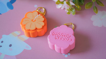 hibiscus clicky keychains