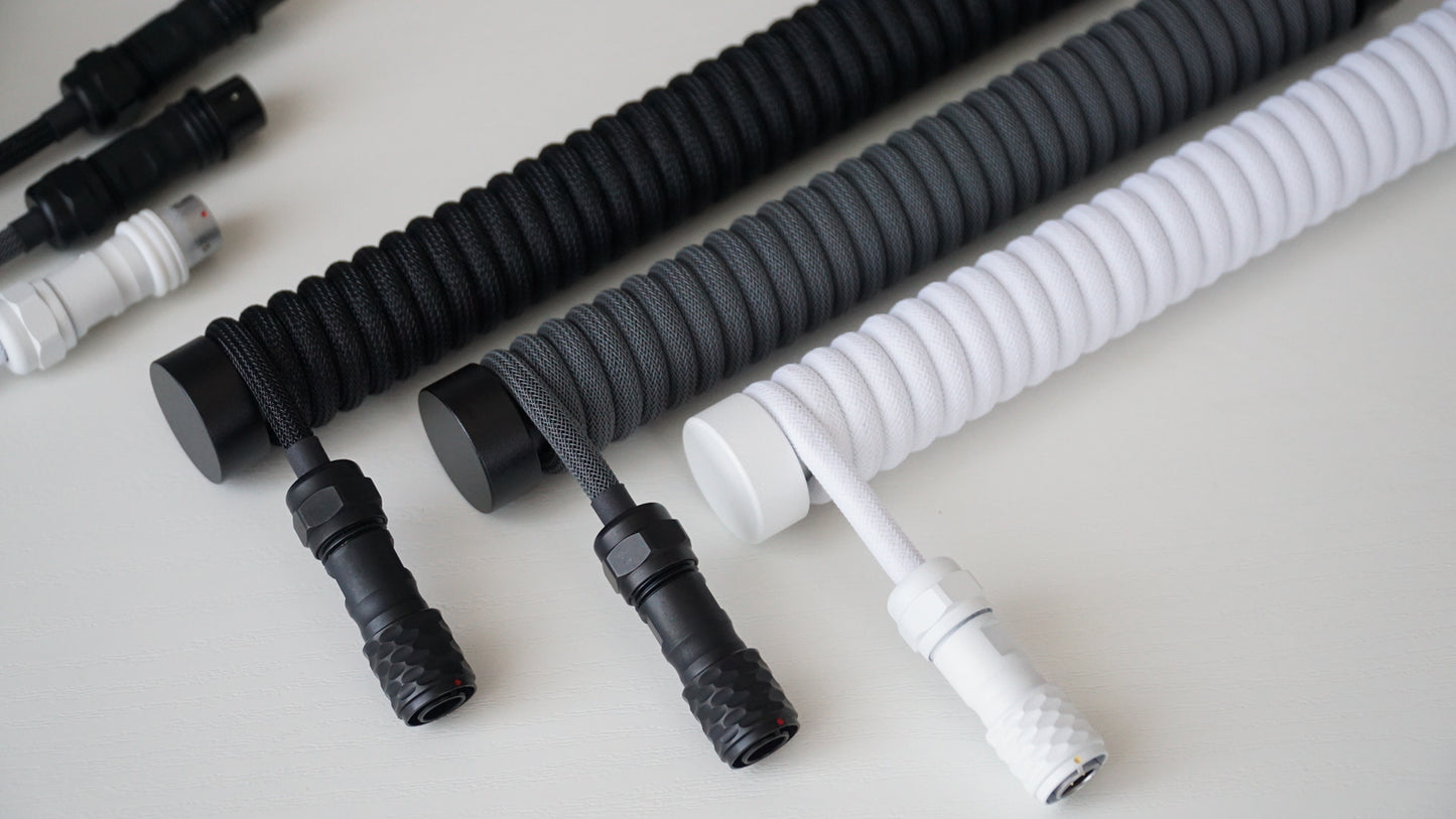 coiled braided cables (monochrome)