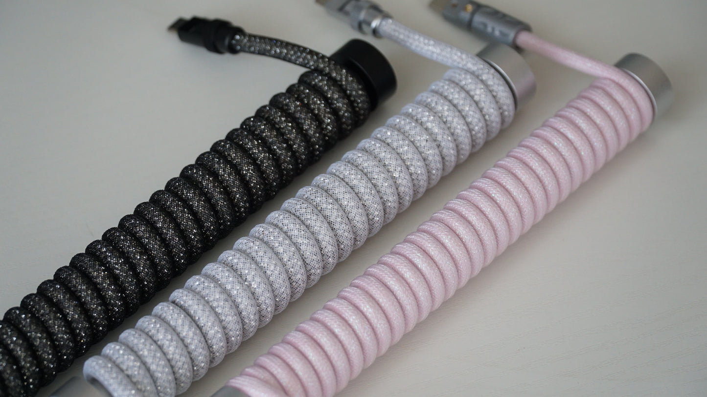 coiled braided cables (sparkly)