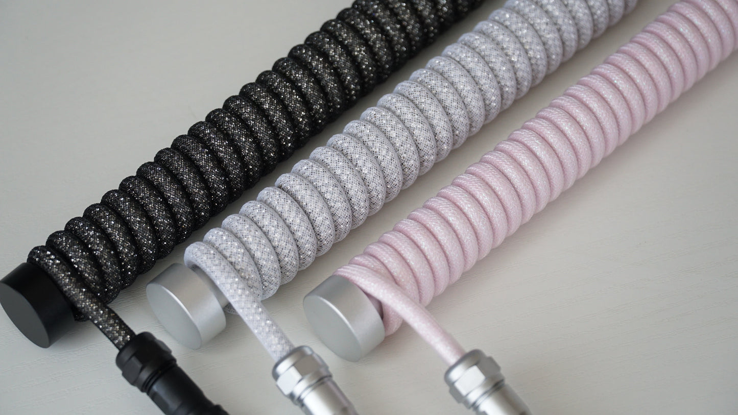 coiled braided cables (sparkly)
