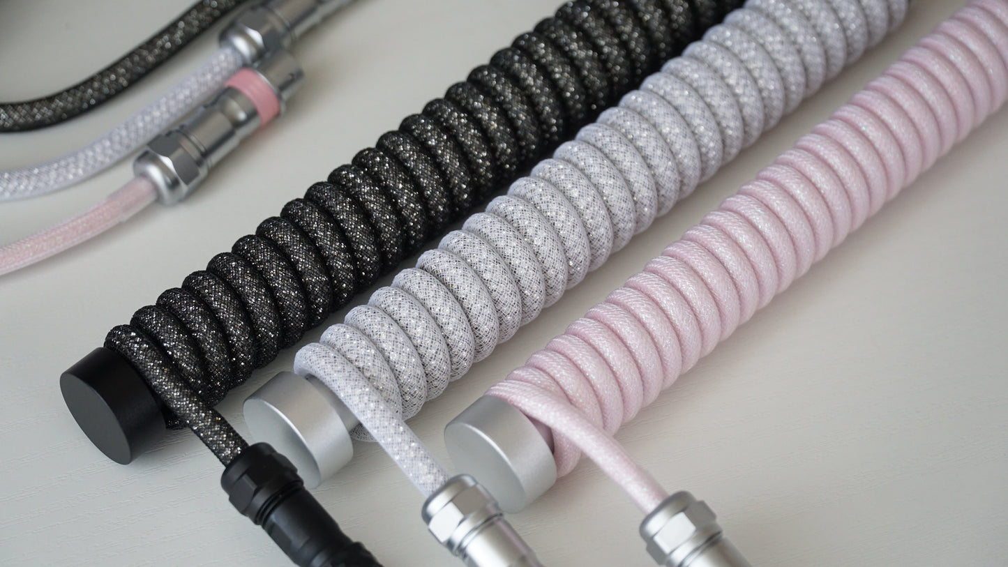 coiled braided cables (sparkly)