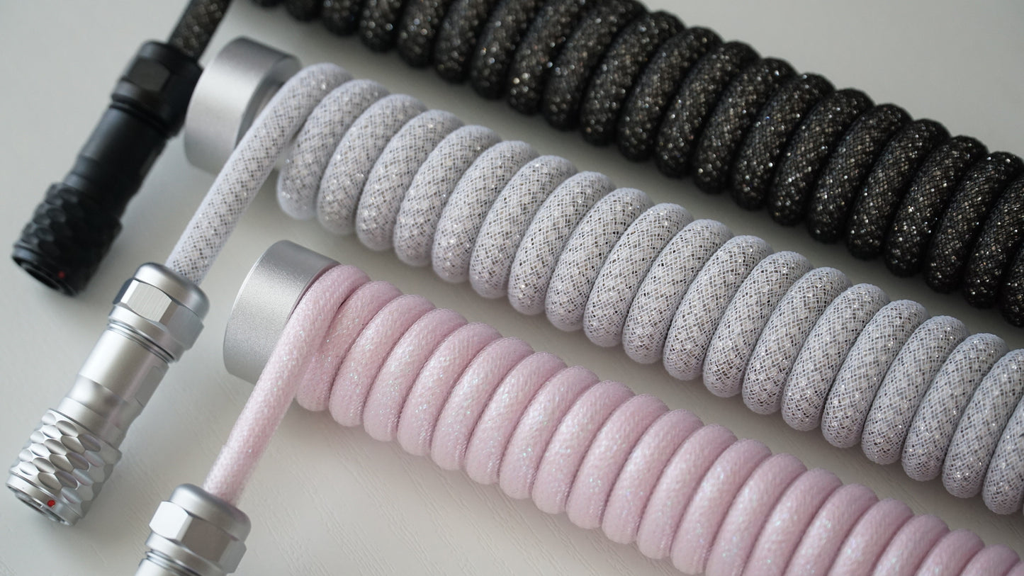 coiled braided cables (sparkly)