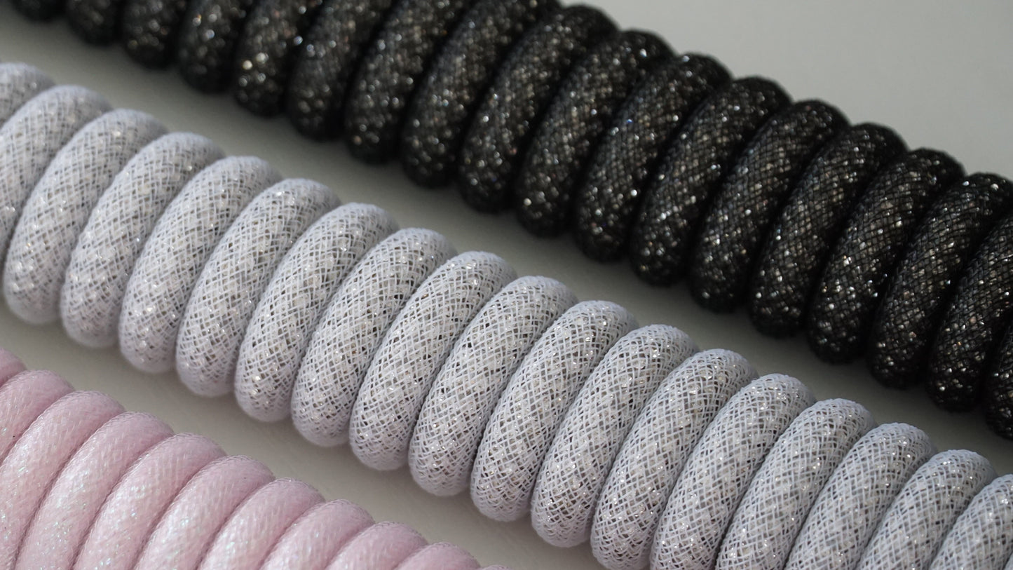 coiled braided cables (sparkly)