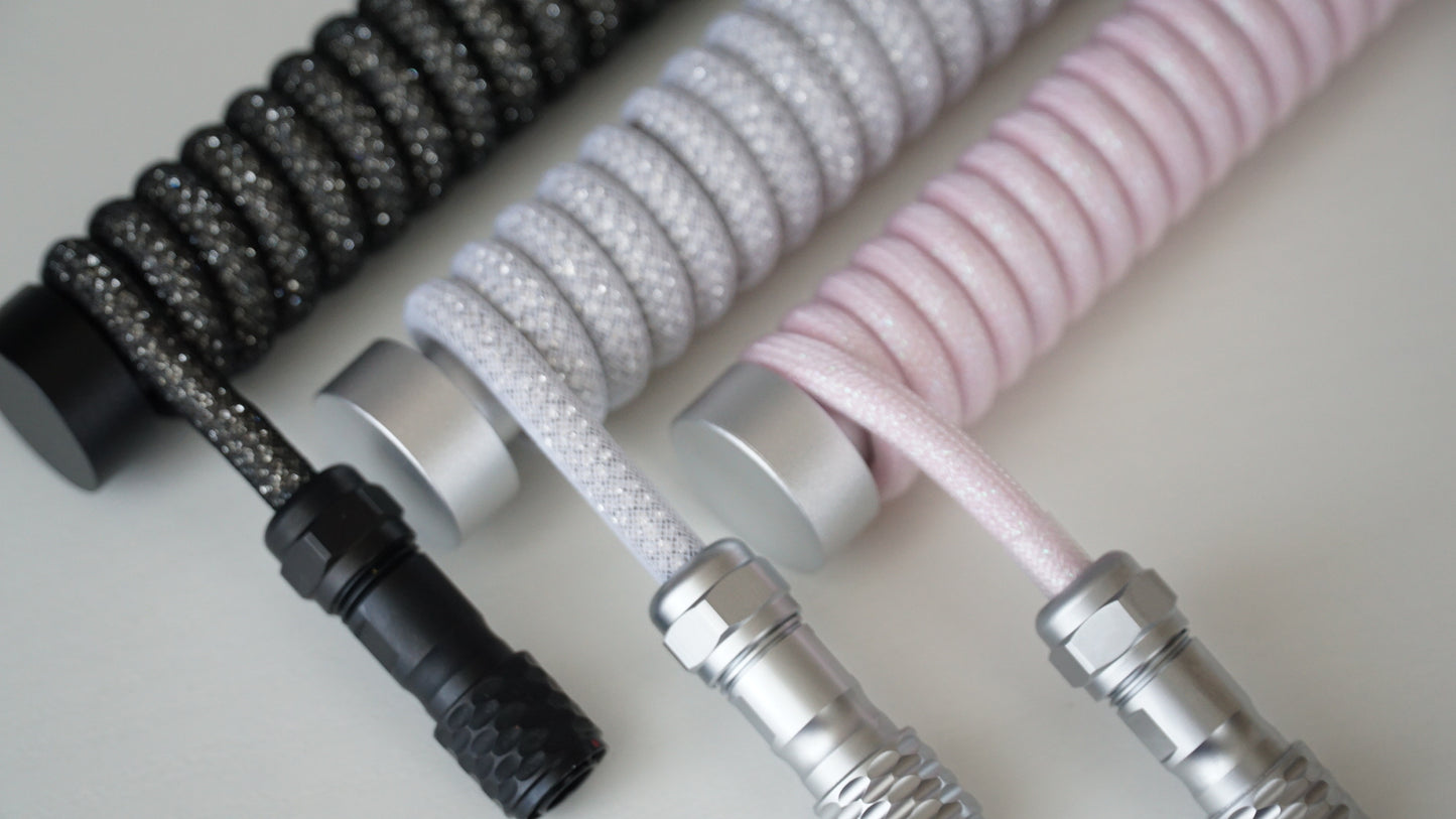 coiled braided cables (sparkly)