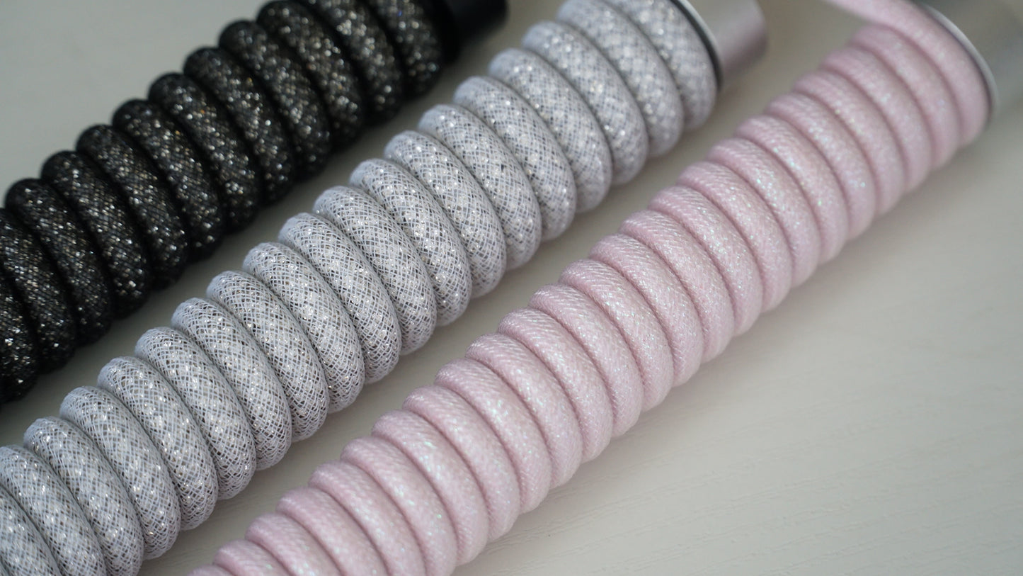 coiled braided cables (sparkly)
