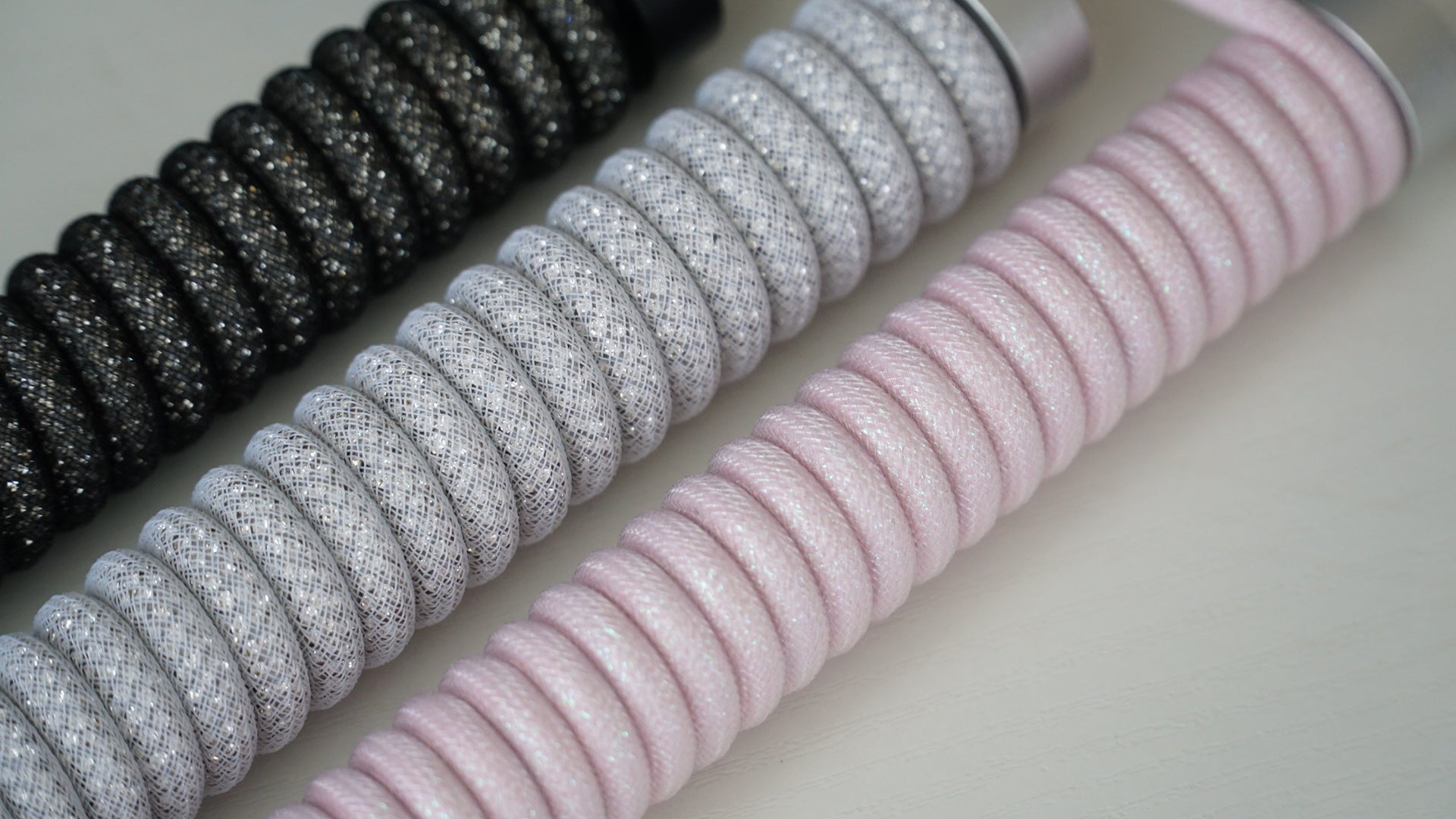 coiled braided cables (sparkly)