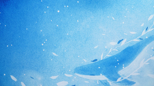 ocean whale deskmat