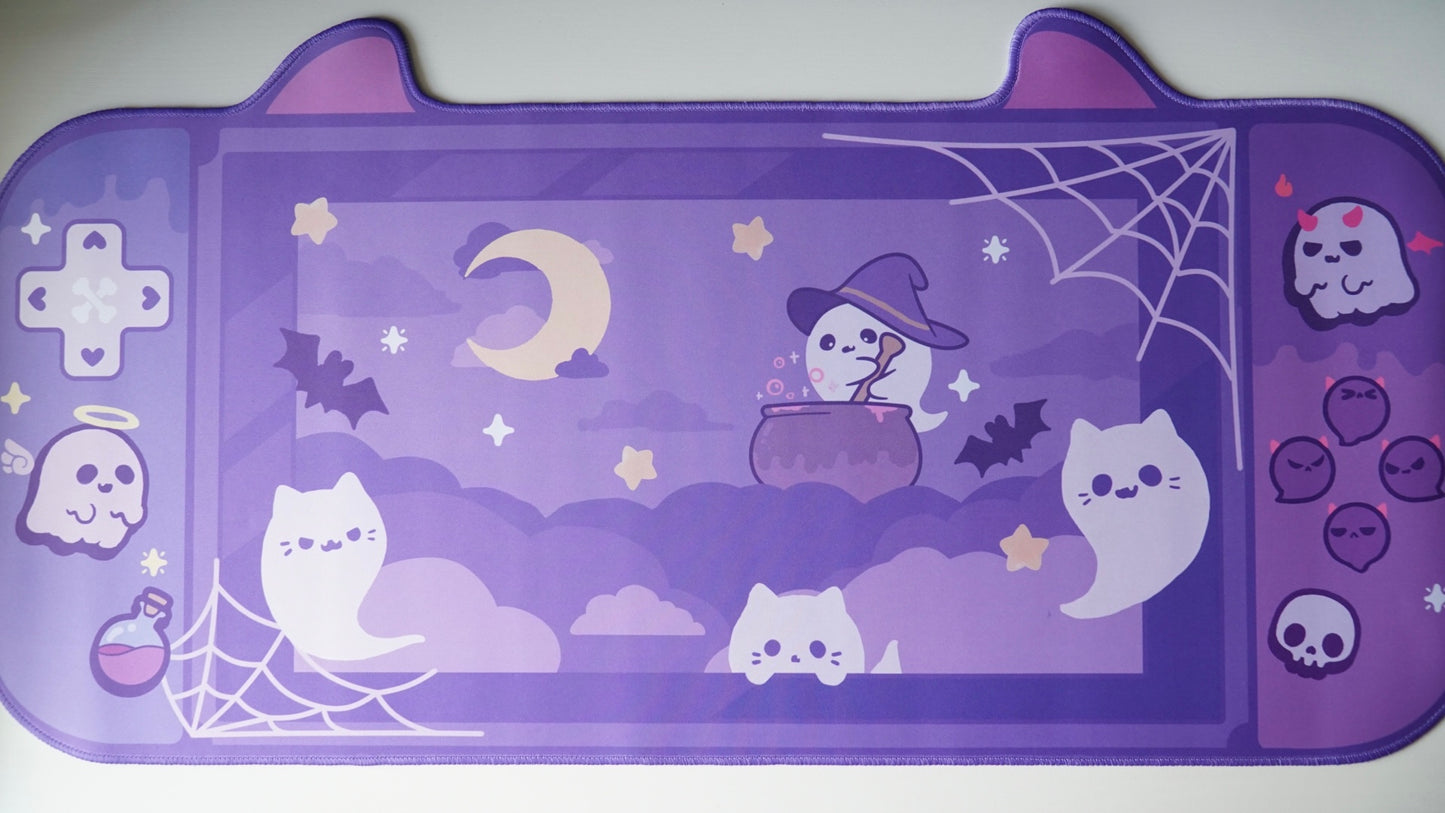 spooky ghost console deskmat