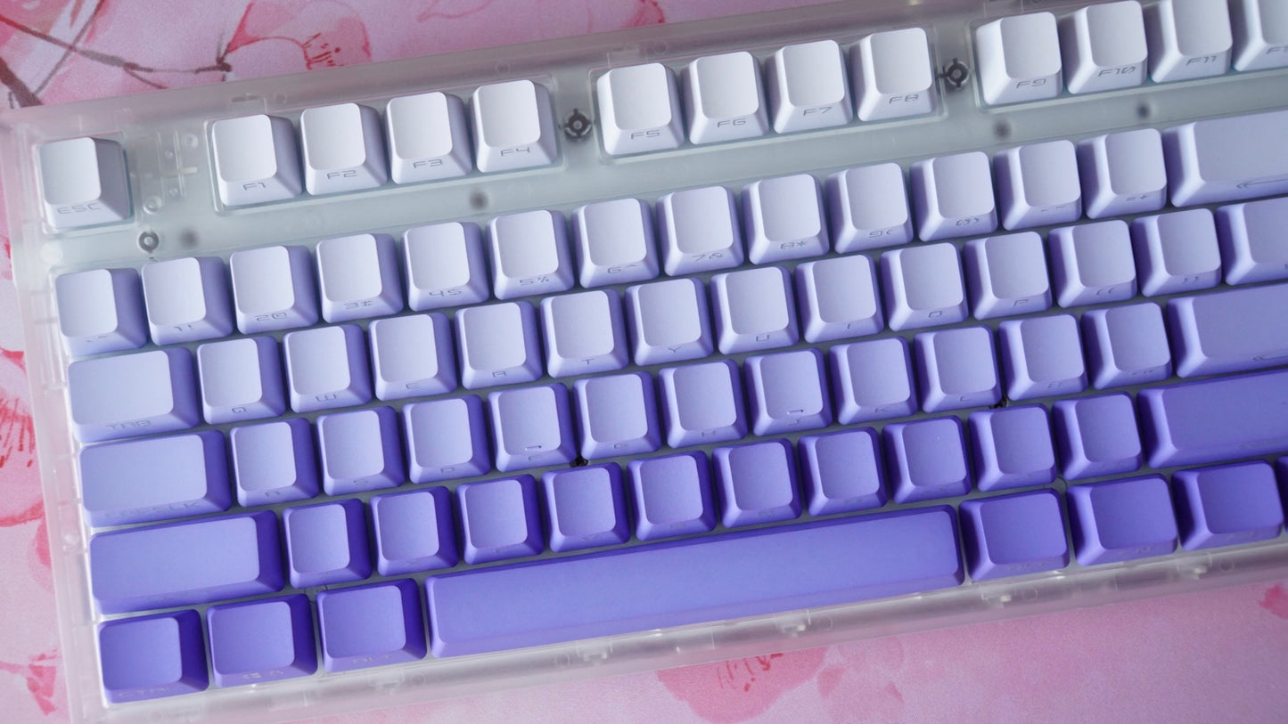 white purple gradient keycaps