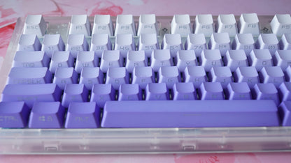 white purple gradient keycaps