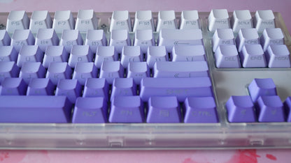 white purple gradient keycaps