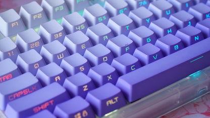 white purple gradient keycaps