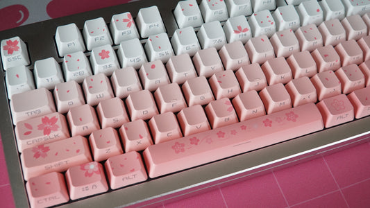 sakura gradient keycaps (top/front facing)