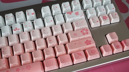 sakura gradient keycaps (top/front facing)