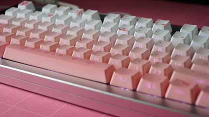 sakura gradient keycaps (top/front facing)