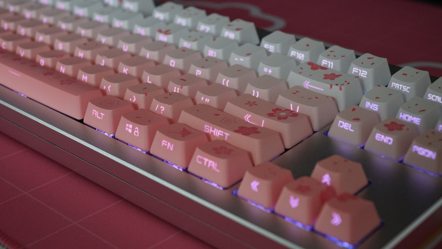 sakura gradient keycaps (top/front facing)