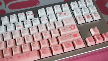 sakura gradient keycaps (top/front facing)