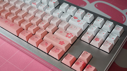 sakura gradient keycaps (top/front facing)