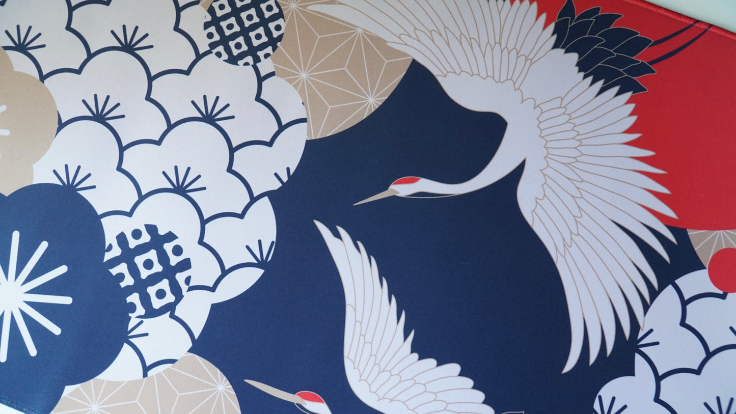 japanese crane deskmat