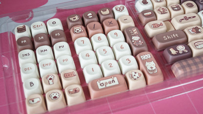 cat cafe keycaps